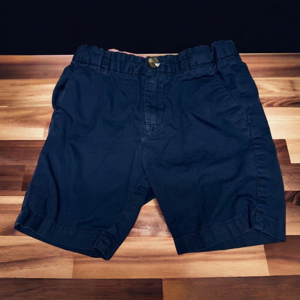 H&M Boys Shorts Sz 3-4 Yrs Navy Blue Basic Shorts Adjustable Waist